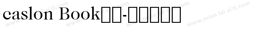 caslon Book中等字体转换